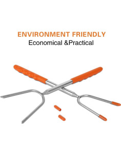 Palitos para Asar Malvaviscos Briout 10 Piezas 114.3 cm Acero Inoxidable 2