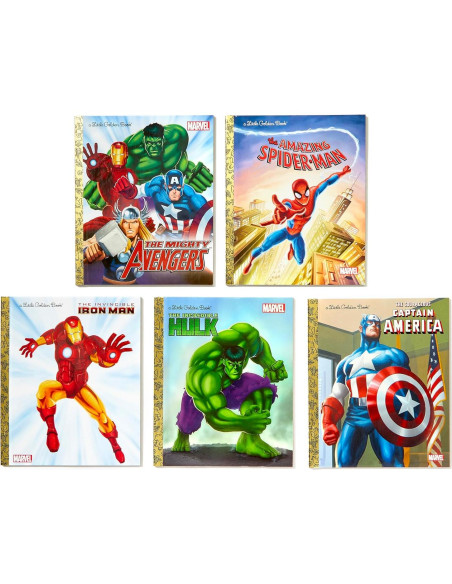 Marvel Super Heroes Little Golden Book Library: 5-Book Boxed Set: Spider-Man, Hulk, Iron Man, Captain America, The Avengers Marvel Super Heroes Little Golden Book Library: 5-Book Boxed Set: Spider-Man, Hulk, Iron Man, Captain America, The Avengers