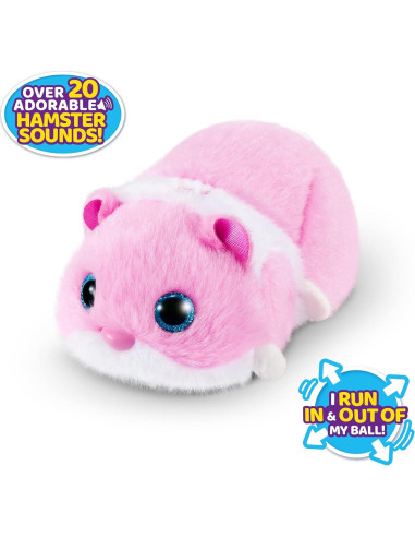Hamster Electrónico ZURU Rosa 20+ Sonidos Interactivos