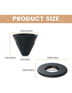 Filtro de Café Plegable Ailelan de Silicona Reutilizable 10.5cm 2