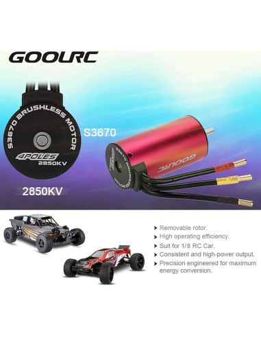 Combo Motor Brushless GoolRC S3670 2850KV y ESC 120A