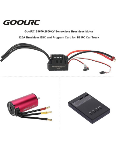Combo Motor Brushless GoolRC S3670 2850KV y ESC 120A