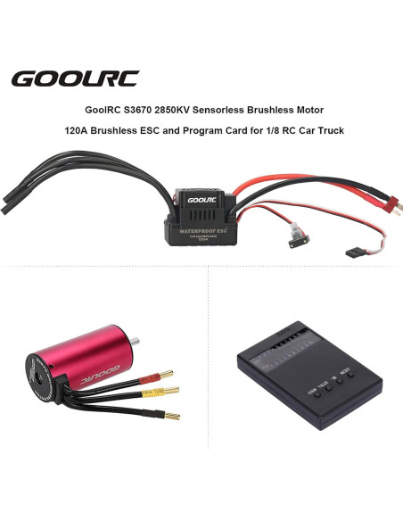 Combo Motor Brushless GoolRC S3670 2850KV y ESC 120A