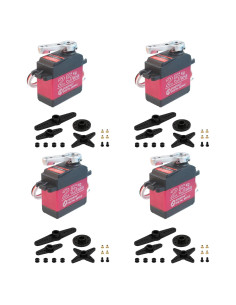 Paquete de 4 Servos RC Digitales HOOYIJ 25KG Impermeables