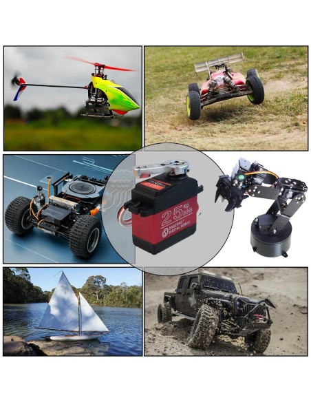 Paquete de 4 Servos RC Digitales HOOYIJ 25KG Impermeables