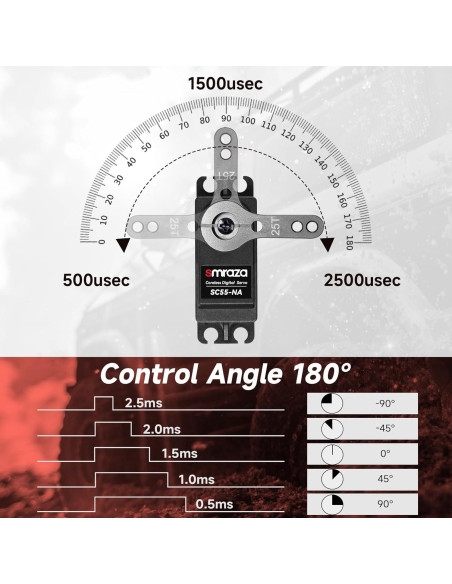 Servo Digital Smraza 45KG 180 a Prueba de Agua para RC