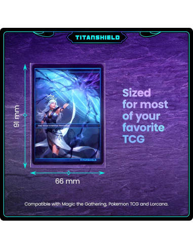 Fundas de Cartas TitanShield 150 Unidades 66x91mm Transparentes