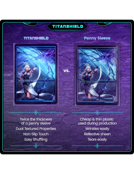 Fundas de Cartas TitanShield 150 Unidades 66x91mm Transparentes