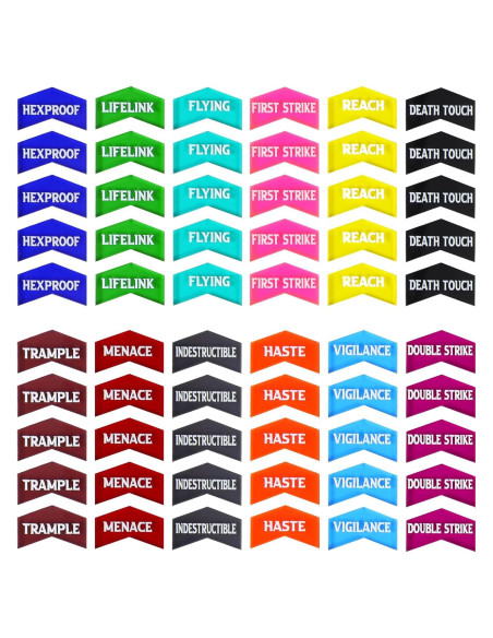 60 Piezas Contadores MTG FIGURESLAB Palabras Clave Coloridos 60 Piezas Contadores MTG FIGURESLAB Palabras Clave Coloridos