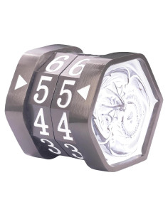 Contador de Vida MTG de Metal Niquelado Negro y Blanco