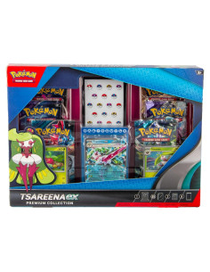 Colección Premium Pokémon TCG Tsareena Ex - 6 Paquetes + Fundas