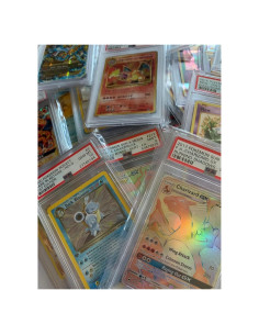 Tarjeta Pokémon Proxy 1ra Edición Charizard PSA Encapsulada