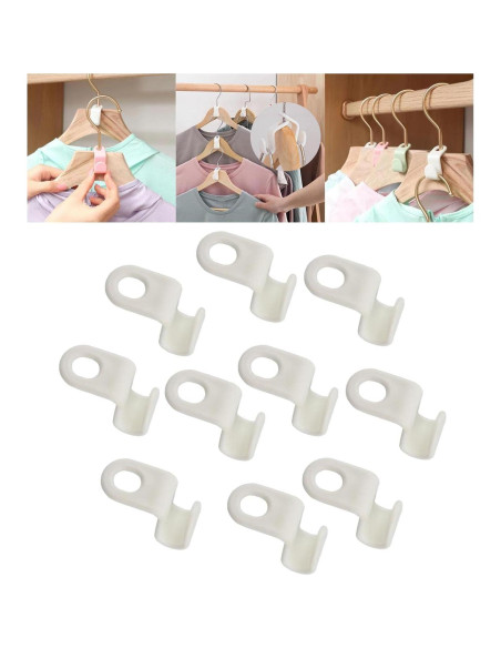 10 Ganchos Conectores para Perchas Duiaynke - Ahorra Espacio