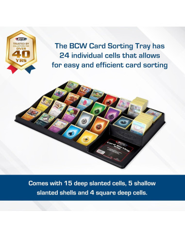 Bandeja Clasificadora BCW para Cartas de Comercio - 24 Celdas