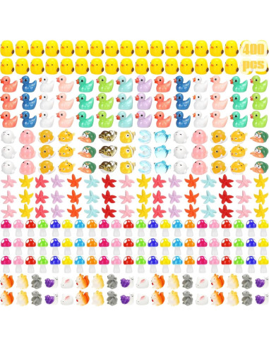 Barydat 400 Figuras Miniatura de Animales de Resina para Jardín