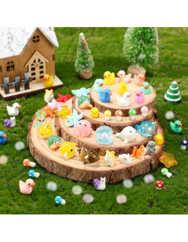 Barydat 400 Figuras Miniatura de Animales de Resina para Jardín