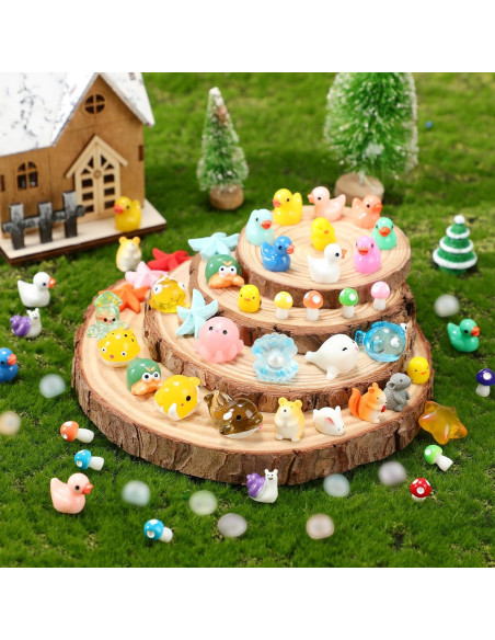 Barydat 400 Figuras Miniatura de Animales de Resina para Jardín
