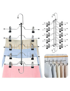 Pack de 3 Perchas de Metal Funamily para Faldas y Pantalones