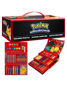 Set de Arte Pokemon 40 Piezas con Estuche de Viaje