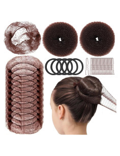 Kit de Moño Teenitor - 2 Moldeadores, 10 Redes, 20 Horquillas, 5 Bandas