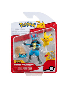 Paquete de Figuras Pokémon Jazwares - Omanyte y Lucario
