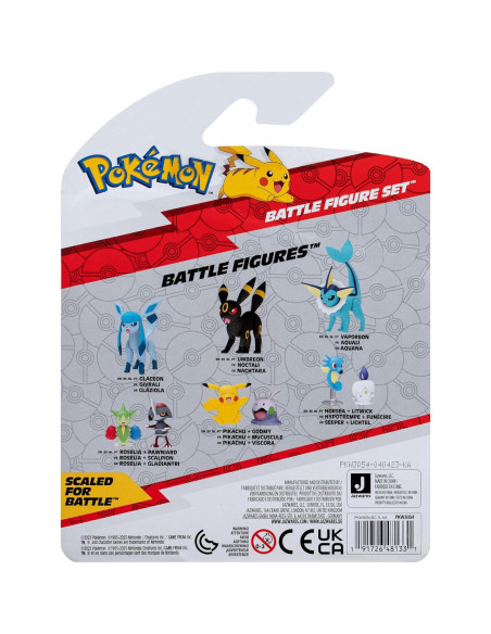 Paquete de Figuras Pokémon Jazwares - Omanyte y Lucario