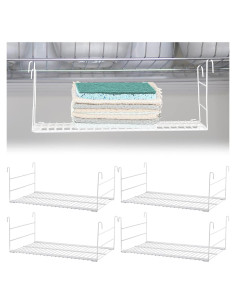 Organizador de Estante Colgante Amylove 4 Piezas Blanco 37.3 cm
