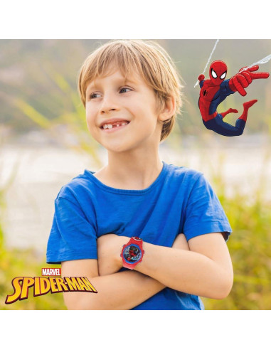 Reloj Digital Spider-Man Accutime para Niños - Rojo
