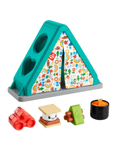 Juguete Clasificador Fisher-Price Tienda Camping 4 Formas