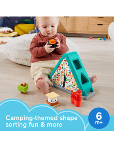 Juguete Clasificador Fisher-Price Tienda Camping 4 Formas 2