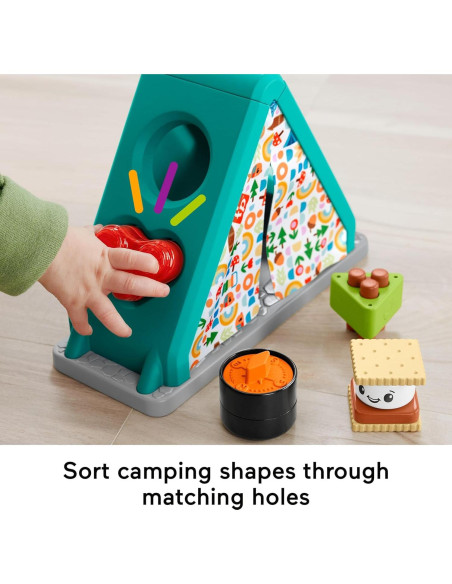 Juguete Clasificador Fisher-Price Tienda Camping 4 Formas