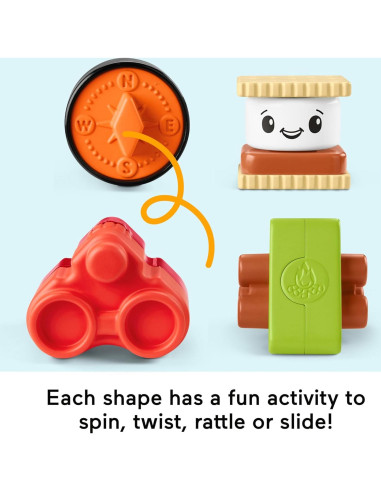 Juguete Clasificador Fisher-Price Tienda Camping 4 Formas