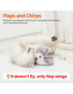 Juguete Interactivo para Gatos Potaroma Playero Chirrido 10cm 2