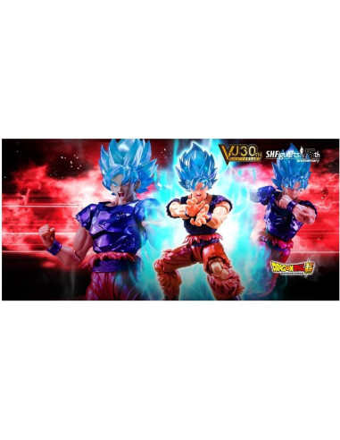Figura S.H.Figuarts Goku Super Saiyan God Kaioken 30th Aniversario