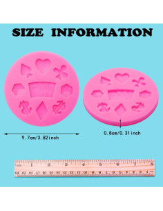 Moldes de Silicona para Póker Willbond 2 Piezas Rosa 2