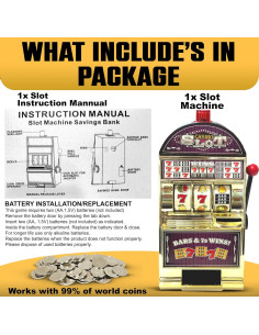 Máquina Tragamonedas de Juguete Adams Toy Heaven 23cm con Sonido 2