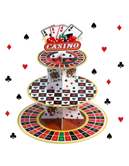 Soporte para Cupcakes Crafterlife 3 Niveles Tema Casino