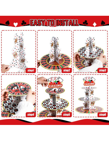 Soporte para Cupcakes Crafterlife 3 Niveles Tema Casino