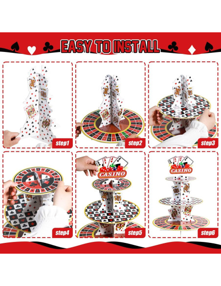 Soporte para Cupcakes Crafterlife 3 Niveles Tema Casino