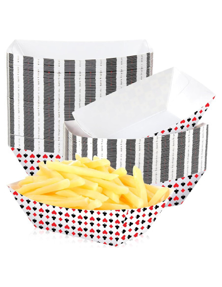 100 Bandejas Desechables de Papel FillTouch Tema Casino