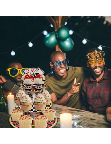 Soporte para Cupcakes Crafterlife 3 Niveles Tema Casino