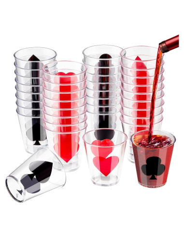 Vasos de Chupito Zubebe 36 Pcs 60 ml para Fiesta de Casino