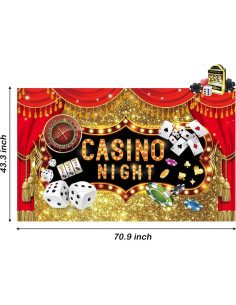 Fondo de Fotografía Vinilo Casino Ayearparty 180x110 cm 2