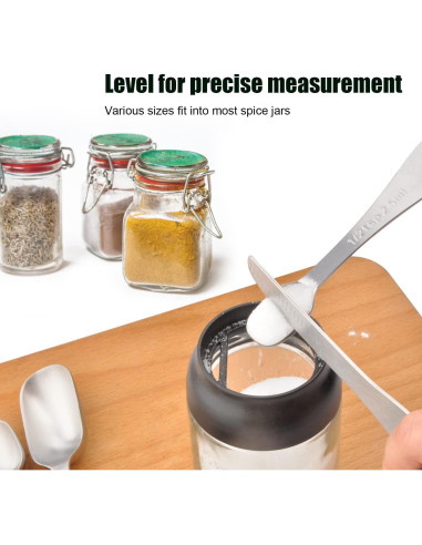 Set de Cucharas Medidoras EDELIN Acero Inoxidable 18/8 6 Piezas