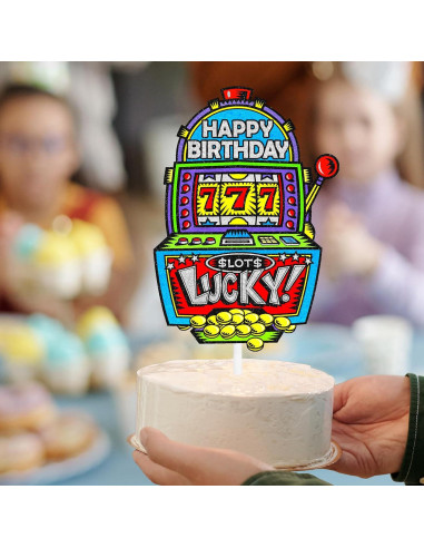 Cake Topper Casino LIANGSS 12.7 cm Decoración Cumpleaños