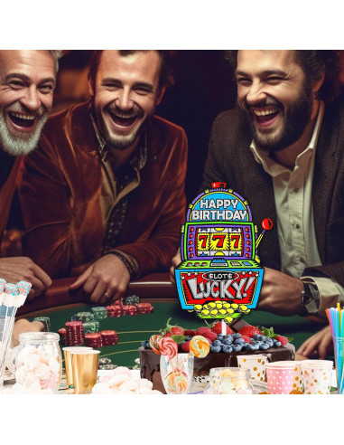 Cake Topper Casino LIANGSS 12.7 cm Decoración Cumpleaños