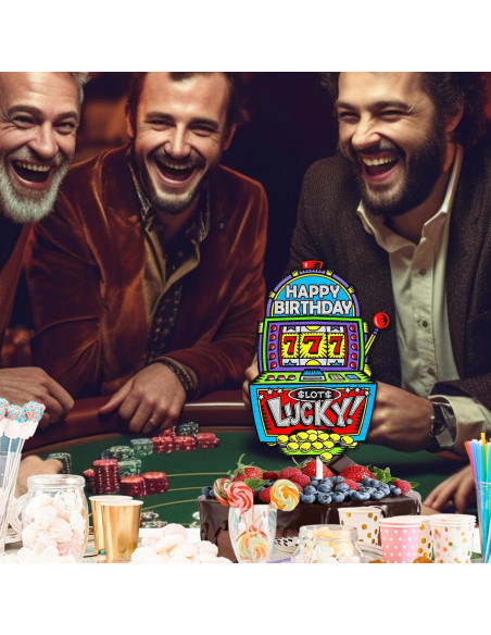 Cake Topper Casino LIANGSS 12.7 cm Decoración Cumpleaños