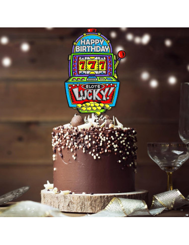 Cake Topper Casino LIANGSS 12.7 cm Decoración Cumpleaños