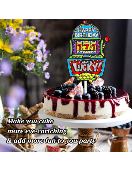 Cake Topper Casino LIANGSS 12.7 cm Decoración Cumpleaños