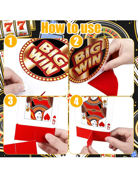 16 Pcs Decoraciones de Fiesta Casino Sinmoe - Centros Mesa 3D